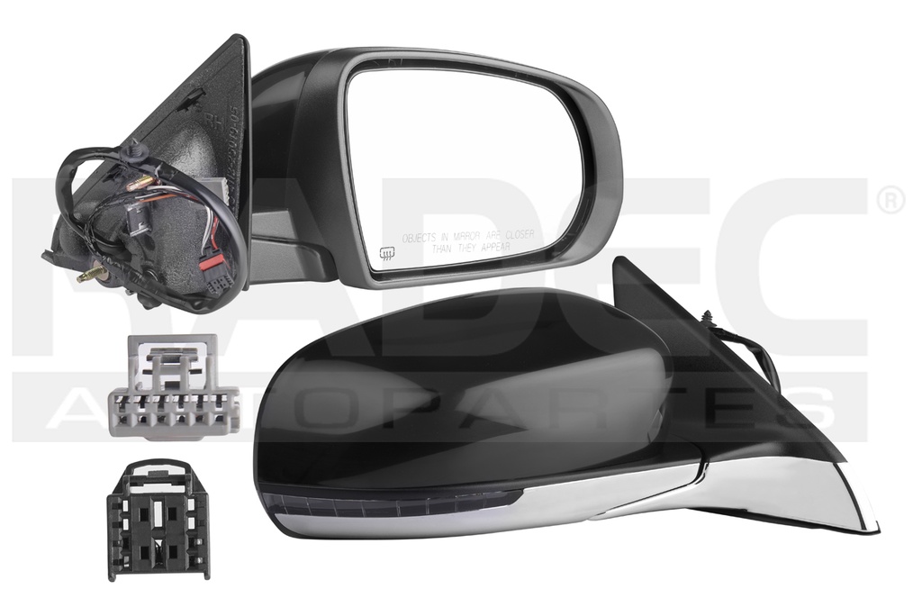 ESPEJO JP COMPASS 18-20 ELECTRICO C/DESENPANANTE C/DIRECCIONAL P/PINTAR 7 PINES LATITUD/LIMITED/NORTH/SPORT/TRAILHAWK L4 4 CILINDROS 2.4L 5 PUERTAS IZQ