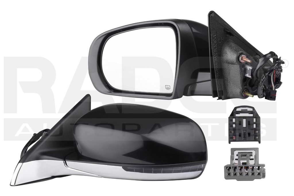 ESPEJO JP COMPASS 18-20 ELECTRICO C/DESENPANANTE C/DIRECCIONAL P/PINTAR 7 PINES LATITUD/LIMITED/NORTH/SPORT/TRAILHAWK L4 4 CILINDROS 2.4L 5 PUERTAS IZQ