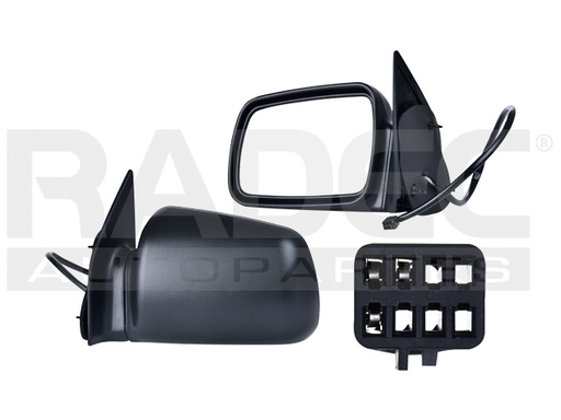 ESPEJO JP GRAND CHEROKEE 96-98 ELECTRICO CORRUGADO 3 PINES LAREDO/BASE/LIMITED V6/V8 6/8CILINDROS 4.0/5.2L 4 PUERTAS IZQ