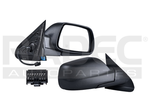 ESPEJO JP GRAND CHEROKEE 05-10 ELECTRICO CORRUGADO 3 PINES SRT/SRT8/S/LAREDO/NORTH/OVERLAND/LIMITED V6/V8 6/8CILINDROS 3.0/3.7/4.7/5.7L 4 PUERTAS DER