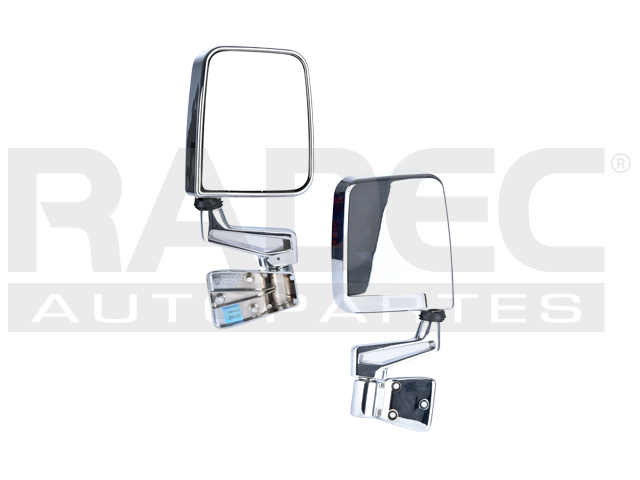 ESPEJO JP WRANGLER 87-02 MANUAL CROMADO GRANDE/SAHARA/RENEGADE/SE/S/LAREDO/BASE L4/V6 4/6CILINDROS 2.5/4.0L 4 PUERTAS DER