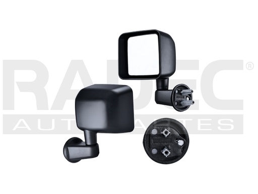 ESPEJO JP WRANGLER 07-18 MANUAL NEGRO X-S/FREEDMOM/X/UNLIMITED/SAHARA/RUBICON/ALTITUDE/SPORT IZQ