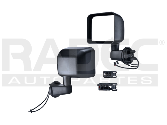 ESPEJO JP WRANGLER 07-18 ELECTRICO C/DESENPANANTE CORRUGADO 5 PINES UNLIMITED/SAHARA/RUBICON/SPORT V6 6CILINDROS 3.6/3.8L 4 PUERTAS IZQ