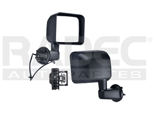 ESPEJO JP WRANGLER 07-18 ELECTRICO C/DESENPANANTE CORRUGADO 5 PINES V/UNLIMITED/SAHARA/RUBICON/SPORT V6 6CILINDROS 3.6/3.8L 4 PUERTAS DER