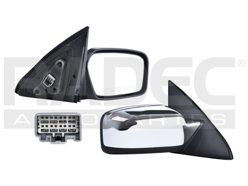 ESPEJO LC ZEPHYR 06-09 ELECTRICO C/DESENPANANTE C/MEMORIA C/LUZ CROMADO PREMIUM/BASE V6 6CILINDROS 3.0/3.5L 4 PUERTAS DER