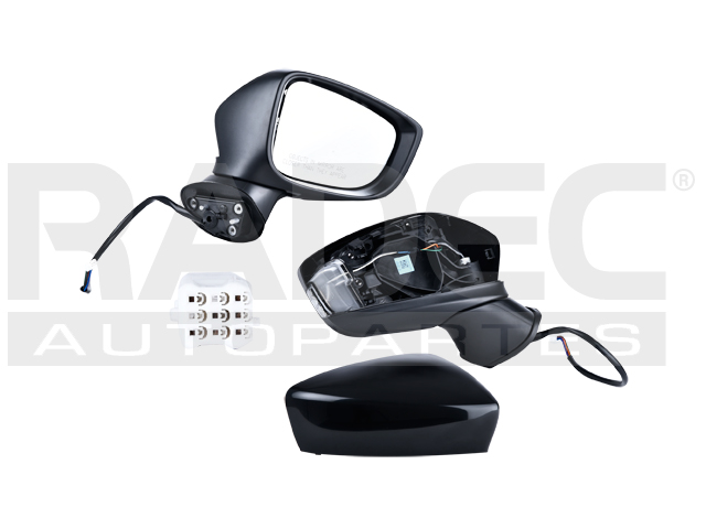 ESPEJO MZ 3 14-18 ELECTRICO C/DESENPANANTE C/DIRECCIONAL P/PINTAR 7 PINES V/SV/GT/TOURING/SPORT/GX/GS L4 4CILINDROS 2.0/2.5L 4/5 PUERTAS DER