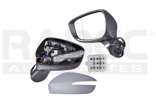 ESPEJO MZ CX5 18-23 ELECTRICO C/DESEMPANANTE C/DIRECCIONAL E/ABATIBLE P/PINTAR I SPORT/I GRAND TOURING/S GRAND TOURING/SIGNATURE L4 4 CILINDROS 2.5L 5 PUERTAS IZQ