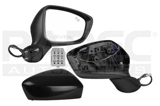 ESPEJO MZ CX5 13-14 ELECTRICO C/DESENPANANTE C/DIRECCIONAL C/SENSOR DE PROXIMIDAD P/PINTAR 7 PINES I/I SPORT L4 4 CILINDROS 2.0L 5 PUERTAS DER