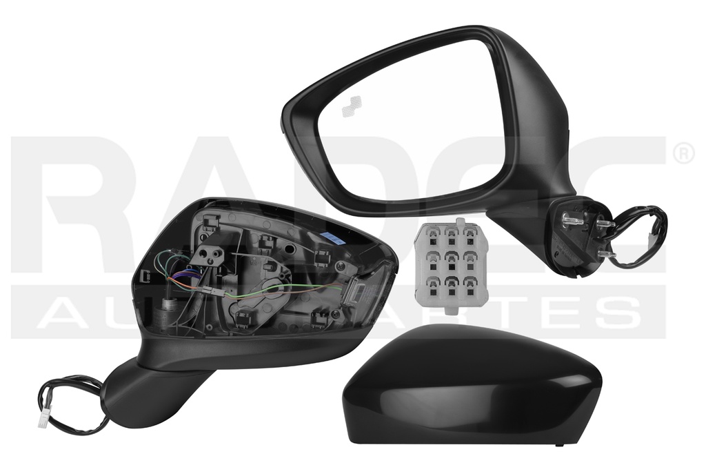 ESPEJO MZ CX5 13-14 ELECTRICO C/DESENPANANTE C/DIRECCIONAL C/SENSOR DE PROXIMIDAD P/PINTAR 7 PINES I/I SPORT L4 4 CILINDROS 2.0L 5 PUERTAS IZQ