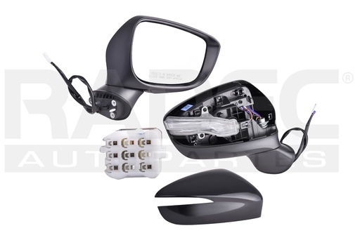 ESPEJO MZ CX3 16-23 ELECTRICO C/DESEMPANANTE C/DIRECCIONAL P/PINTAR 7 PINES I GRAND TOURING L4 4 CILINDROS 2.0L 5 PUERTAS DER