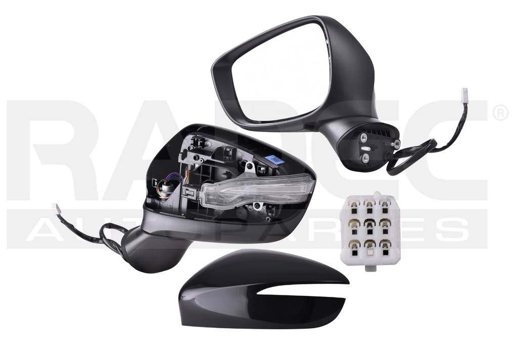ESPEJO MZ CX3 16-23 ELECTRICO C/DESEMPANANTE C/DIRECCIONAL P/PINTAR 7 PINES I GRAND TOURING L4 4 CILINDROS 2.0L 5 PUERTAS IZQ