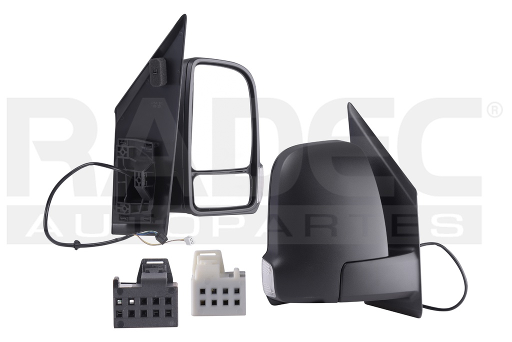 ESPEJO MC SPRINTER 18-20 ELECTRICO C/DESEMPANANTE C/DIRECCIONAL CORRUGADO VAN/PASAJEROS/CHASIS L4/V6 4/6 CILINDROS 2.1/3.0L 4/5 PUERTAS DER