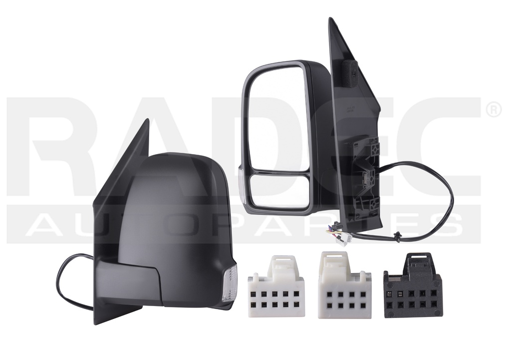 ESPEJO MC SPRINTER 18-20 ELECTRICO C/DESEMPANANTE C/DIRECCIONAL E/ABATIBLE CORRUGADO VAN/PASAJEROS/ CHASIS L4/V6 4/6 CILINDROS 2.1/3.0L 4/5 PUERTAS IZQ