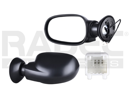 ESPEJO NS APRIO 08-10 ELECTRICO CORRUGADO 3 PINES BASE/CUSTOM/CONVENIENCE L4 4 CILINDROS 1.6L 4 PUERTAS IZQ