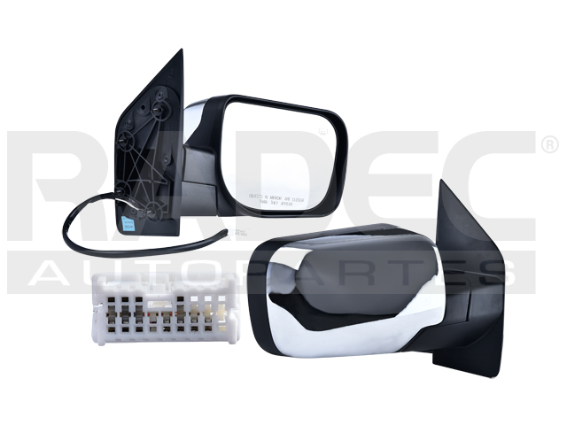 ESPEJO NS ARMADA 04-15 ELECTRICO C/DESEMPANANTE C/MEMORIA C/LUZ CROMADO 9 PINES LE/XE/SL/SV/SE/SE OFF-ROAD/PRO-4X/PLATINUM V8 8 CILINDROS 5.6L 5 PUERTAS DER