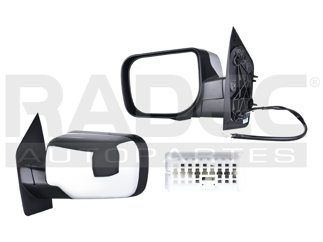 ESPEJO NS ARMADA 04-15 ELECTRICO C/DESEMPANANTE C/MEMORIA C/LUZ CROMADO 9 PINES LE/XE/SL/SV/SE/SE OFF-ROAD/PRO-4X/PLATINUM V8 8 CILINDROS 5.6L 5 PUERTAS IZQ