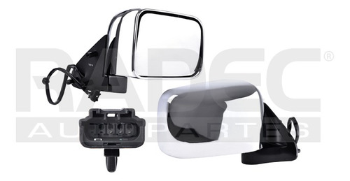 ESPEJO NS FRONTIER 11-15 ELECTRICO CROMADO 3 PINES 4 CILINDROS DER