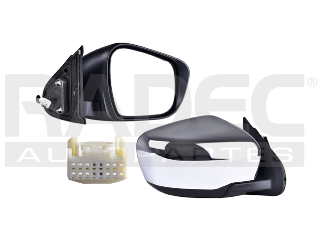 ESPEJO NS FRONTIER 16-24 ELECTRICO CROMADO 3 PINES DER