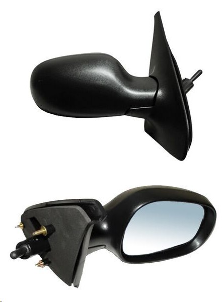 ESPEJO NS PLATINA/CLIO 02-10 C/CONTROL CORRUGADO NEGRO DER