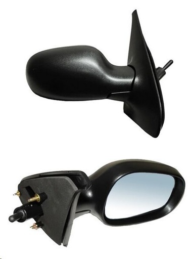 ESPEJO NS PLATINA/CLIO 02-10 C/CONTROL CORRUGADO NEGRO DER