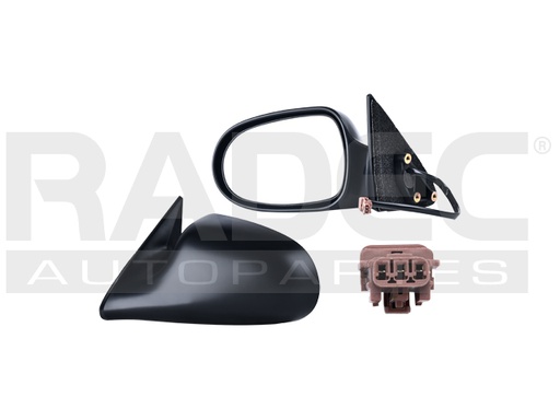 ESPEJO NS SENTRA 96-00 ELECTRICO CORRUGADO 3 PINES SE-R/XE/SE/GXE/BASE L4 4CILINDROS 1.6/2.0L 2/4 PUERTAS IZQ