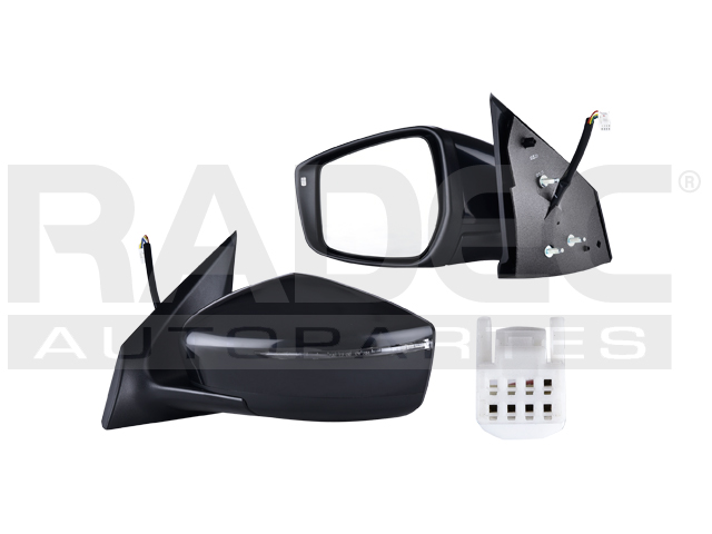 ESPEJO NS VERSA 15-19 ELECTRICO C/DIRECCIONAL C/DESEMPANANTE 5 PINES P/PINTAR EXCLUSIVE/DRIVE/ADVANCE/SENSE L4 4 CILINDROS 1.6L 4 PUERTAS IZQ