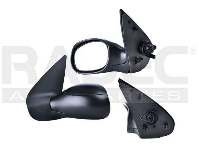 ESPEJO PG 206 01-09 C/CONTROL NEGRO CC/XR/XS L4 4CILINDROS 1.4/1.6L 2/4 PUERTAS IZQ