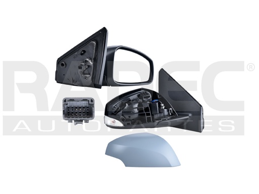 ESPEJO RN FLUENCE 11-17 ELECTRICO C/DIRECCIONAL P/PINTAR 5 PINES AUTHENTIQUE/DINAMIQUE/EXPRESSION/PRIVILEGE L4 4 CILINDROS 2.0L 4 PUERTAS DER