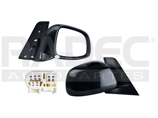 ESPEJO SZ SX4 07-14 ELECTRICO C/DESENPANANTE P/PINTAR 5 PINES SPORT/V/CROSSOVER/JE/JA/JX/JLX/BASE L4 4CILINDROS 2.0L 4 PUERTAS DER