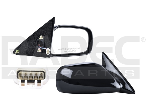 ESPEJO TY CAMRY 97-01 ELECTRICO C/DESEMPANANTE NEGRO 5 PINES CE/XLE/LE DER
