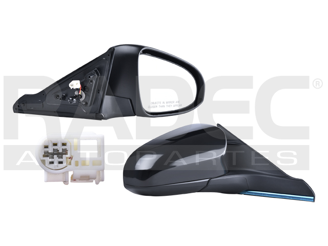 ESPEJO TY CAMRY 15-17 ELECTRICO C/DESEMPANANTE P/PINTAR 5 PINES XSE/XLE/SE/LE/HYBRID DER