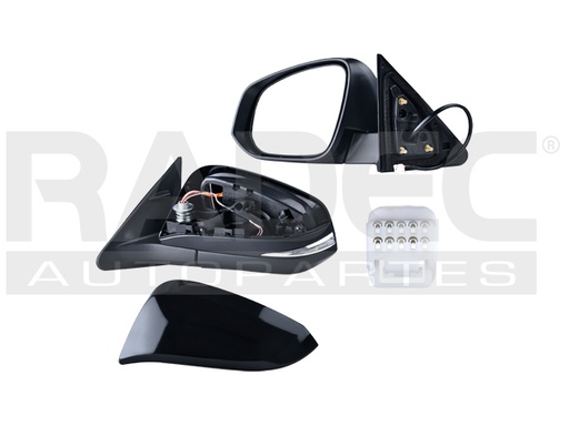 ESPEJO TY HIGHLANDER 14-16 ELECTRICO C/DIRECCIONAL P/PINTAR LIMITED/XLE/LE/HYBRID IZQ