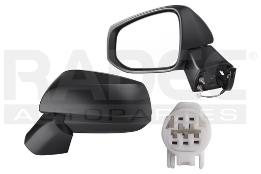 ESPEJO TY RAV 4 19-23 ELECTRICO CORRUGADO (3 PINES) LE L4 4CILINDROS 2.5L 5 PUERTAS IZQ