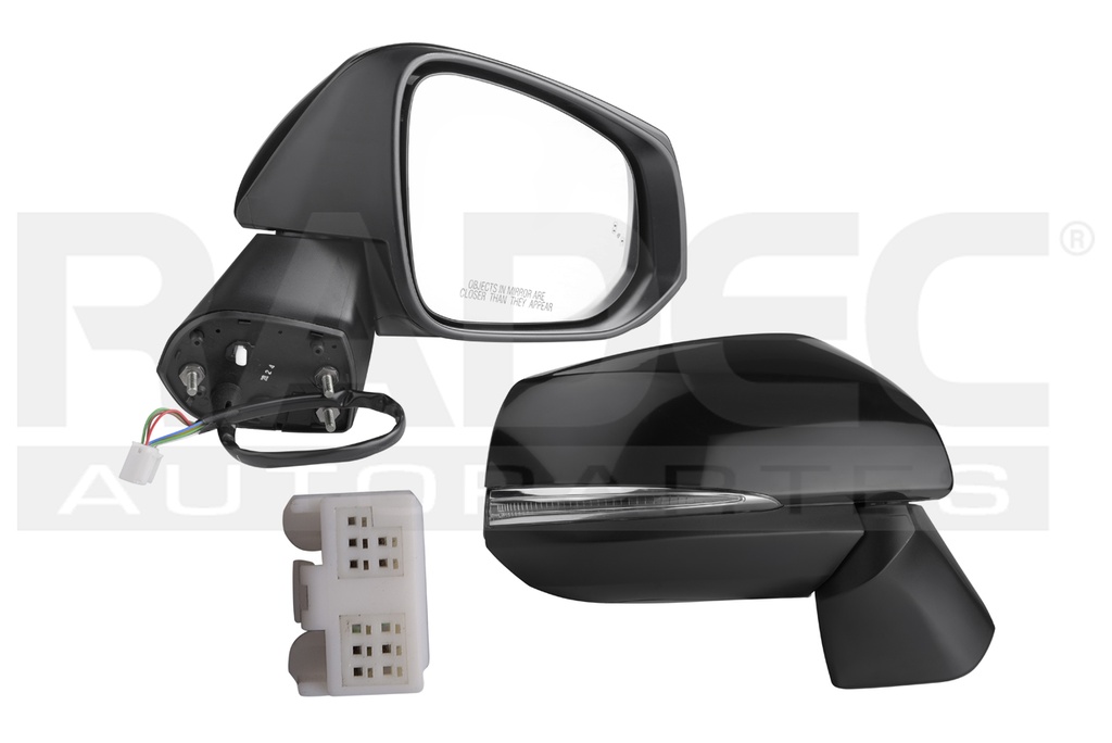 ESPEJO TY RAV 4 19-23 ELECTRICO C/DESEMPANANTE C/DIRECCIONAL P/SENSOR DE PROXIMIDAD P/PINTAR (8 PINES) XLE L4 4CILINDROS 2.5L 5 PUERTAS DER