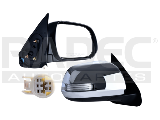 ESPEJO TY TACOMA 12-15 ELECTRICO C/DIRECCIONAL CROMADO (5 PINES)  V/TRD/PRE RUNNER/BASE L4/V6 4/6CILINDROS 2.7/4.0L 2/4 PUERTAS DER