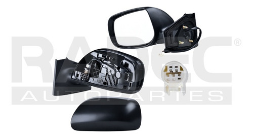 ESPEJO TY YARIS 07-11 ELECTRICO P/PINTAR RS/PREMIUM/CORE/BASE/S/CE/LE L4 4CILINDROS 1.5L 3/5 PUERTAS IZQ