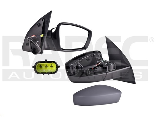 ESPEJO VW GOL 13-20 ELECTRICO P/PINTAR COMFORTLINE/TRENDLINE/STARLINE/HIGHLINE/I-MOTION/GT/CROSS/PEPPER/ROBUST L4 4 CILINDROS 1.6L 2/4/5 PUERTAS DER