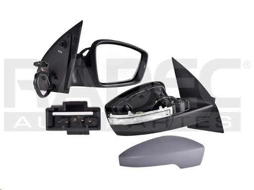 ESPEJO VW GOL 13-20 ELECTRICO C/DIRECCIONAL P/PINTAR COMFORTLINE/TRENDLINE/STARLINE/HIGHLINE/I-MOTION/GT/CROSS/PEPPER/ROBUST L4 4 CILINDROS 1.6L 2/4/5 PUERTAS DER