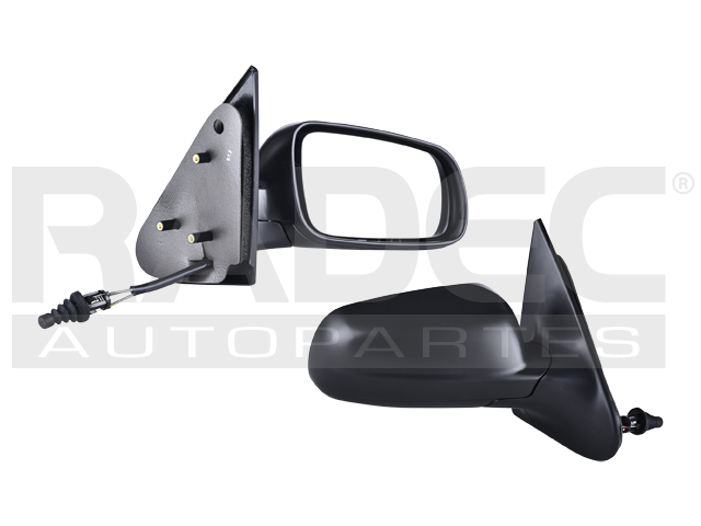ESPEJO VW POINTER 00-09 4 PUERTAS C/CONTROL CORRUGADO NEGRO DER