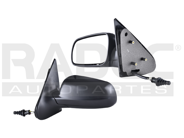 ESPEJO VW POINTER 00-09 4 PUERTAS C/CONTROL CORRUGADO NEGRO IZQ