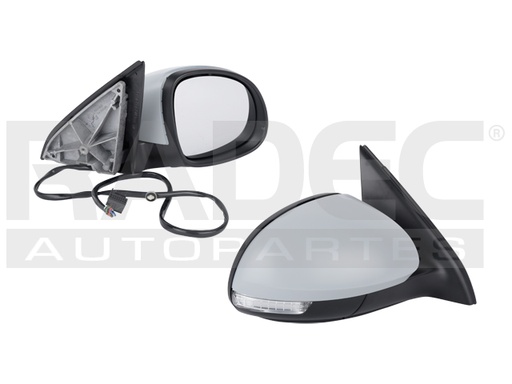ESPEJO VW TIGUAN 09-17 ELECTRICO E/ABATIBLE C/DESEMPANANTE C/DIRECCIONAL C/LUZ P/PINTAR DER