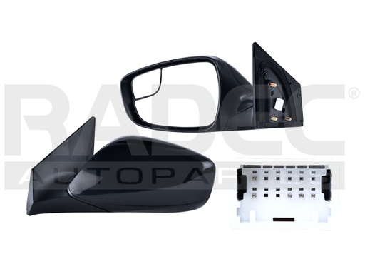 ESPEJO HY ELANTRA 14-16 ELECTRICO C/DESENPANANTE P/PINTAR GS/SPORT/SE/LIMITED/L/GL/GLS L4 4CILINDROS 1.8/2.0L 4 PUERTAS IZQ