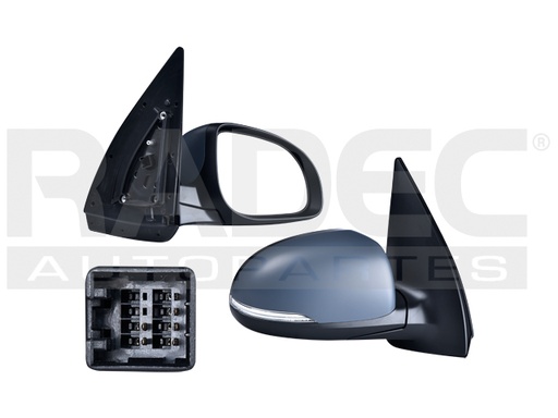 ESPEJO HY I10 12-14 ELECTRICO C/DESENPANANTE C/DIRECCIONAL P/PINTAR GL/GLS/MT/PLUS L4 4CILINDROS 1.1/1.2L 5 PUERTAS DER
