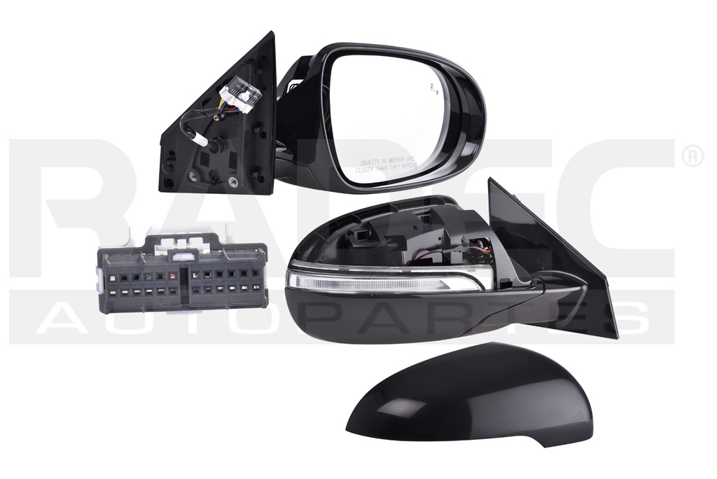 ESPEJO KI SORENTO 16-20 ELECTRICO C/DESEMPANANTE C/DIRECCIONAL P/SENSOR DE PROXIMIDAD P/PINTAR EX/LX/SXL L4/V6 4/6 CILINDROS 2.4/3.3L 5 PUERTAS DER