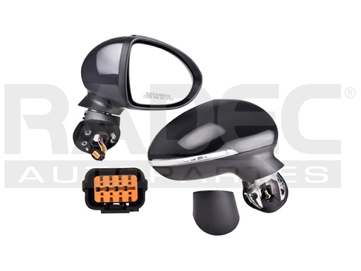 ESPEJO KI RIO 16-17 ELECTRICO C/DESENPANANTE P/PINTAR 5 PINES EX/LX L4 4 CILINDROS 1.6L 4/5 PUERTAS DER