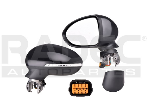 ESPEJO KI RIO 16-17 ELECTRICO C/DESENPANANTE P/PINTAR 5 PINES EX/LX L4 4 CILINDROS 1.6L 4/5 PUERTAS IZQ