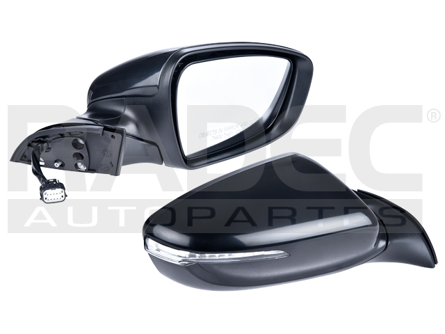 ESPEJO KI FORTE 16 ELECTRICO C/DESEMPANANTE C/DIRECCIONAL E/ABATIBLE P/PINTAR EX/LX/SX L4 4 CILINDROS 2.0L 4 PUERTAS DER