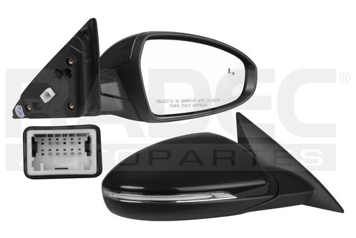 ESPEJO KI FORTE 19-23 ELECTRICO C/DESEMPANANTE C/DIRECCIONAL P/SENSOR DE PROXIMIDAD E/ABATIBLE DER