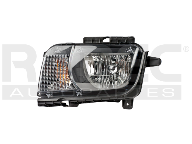 FARO CV CAMARO 10-13 FONDO NEGRO C/FOCO HALOGENO DEPO IZQ