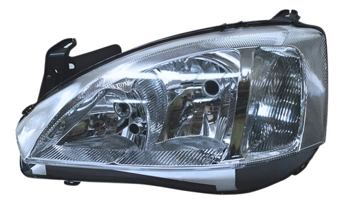 FARO CV CORSA 03-07 LINEA ANTERIOR 5 PUERTAS FONDO CROMADO P/FOCO H7 5 PINES S/FOCO DEPO IZQ